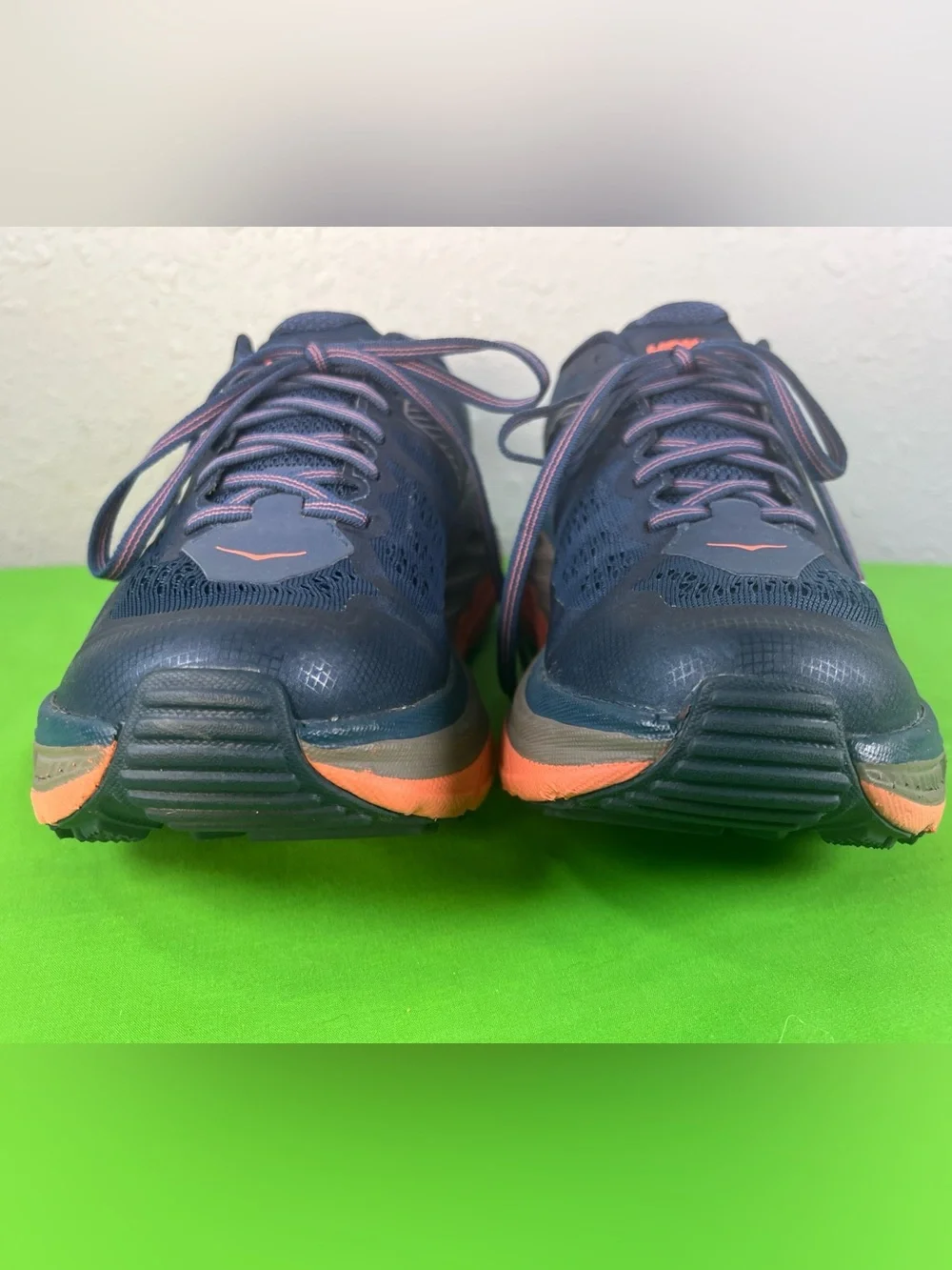 Hoka Navy Blue and Orange Trail Running Shoes